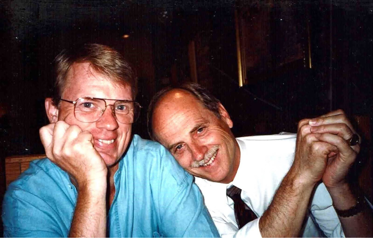 Gary Nixon and Mel White, photo of them sitting together